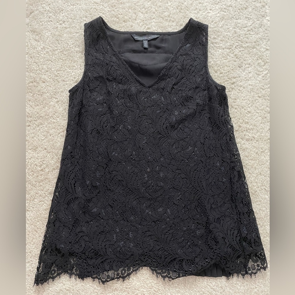 White House Black Market black lace tank/shell